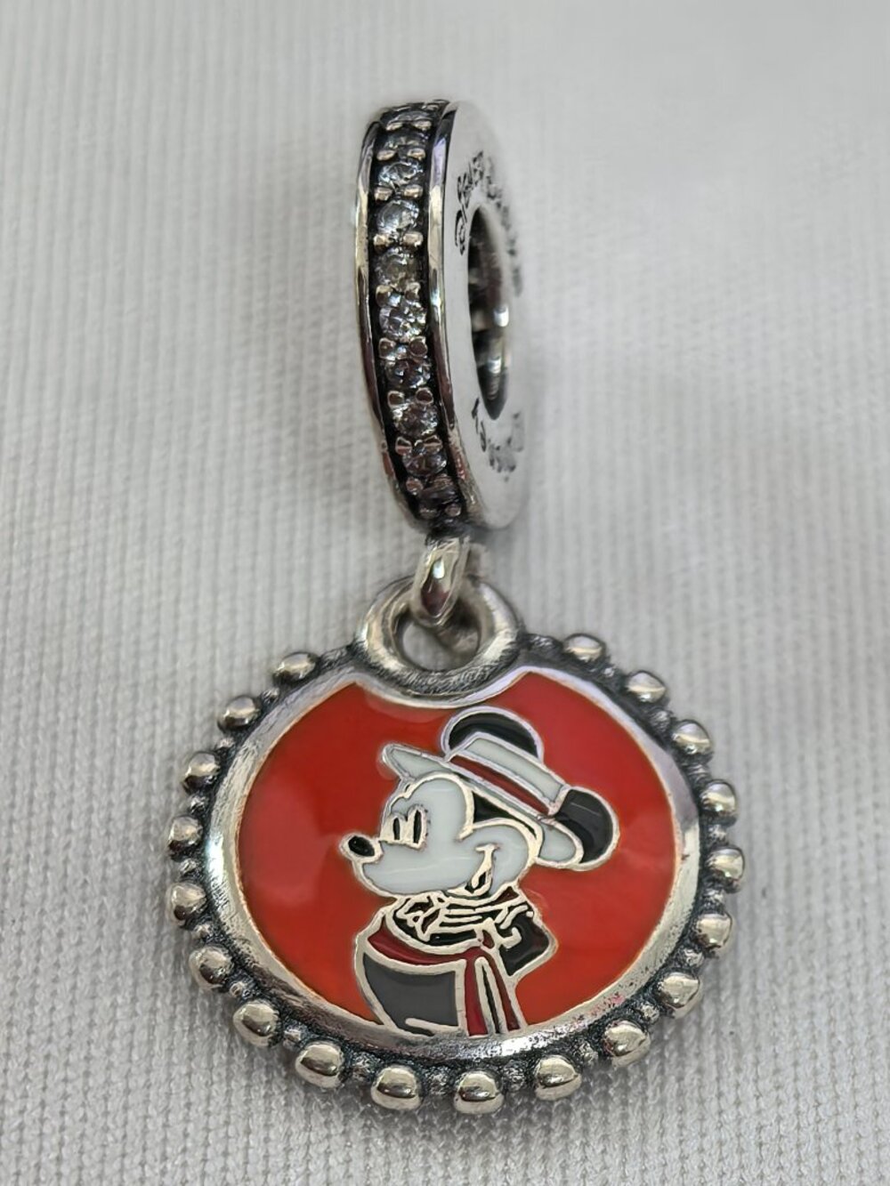 Pandora EPCOT Italy World Showcase Mickey Mouse Charm, S925 Silver Jewelry